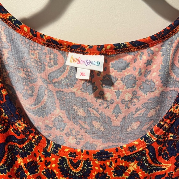 LuLaRoe Vibrant Orange Maxi Dress - Picture 2 of 3